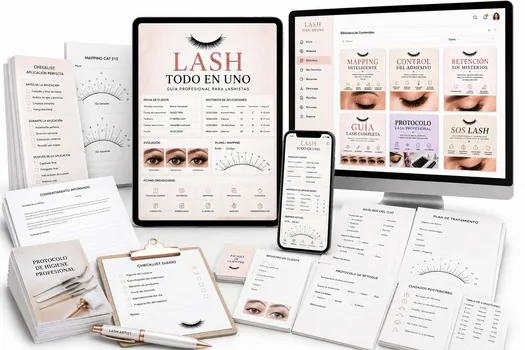 Oferta completa con Guía Lash Completa y cinco bonos