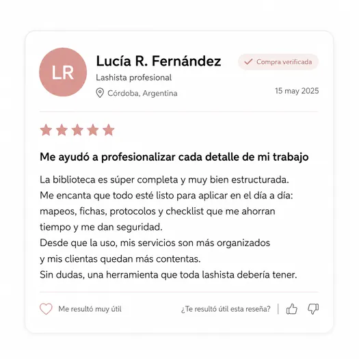 Evaluación de lashista que utiliza LASH TODO EN UNO